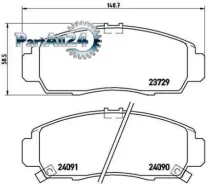 ������� ��������� Honda Civic 01-05/FR-V 1.7-2.2 05-/Stream 1.7/2.0 01- �������� Brembo P28034, ������ P28034 ����