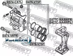 ����� �������� Mitsubishi Pajero 00- ���. ����. Febest 0477CNA4WFL 0477CNA4WFL ����