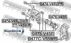 ����� �������� Mitsubishi Pajero II 91-04 ���. Febest 0477CV55WR 0477CV55WR ����