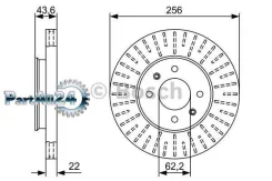 ���� ��������� Hyundai Solaris 10-/KIA RIO III 11- �������� D 256��. Bosch 0986479V96 0986479V96 ����