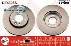 ���� ��������� VW Multivan/T5 03-/Touareg 02-10 �������� D 308��. TRW DF4308S DF4308S ����