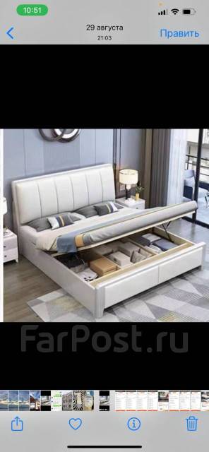 Кровать двухспальная и две тумбочки - Мебель во Владивостоке