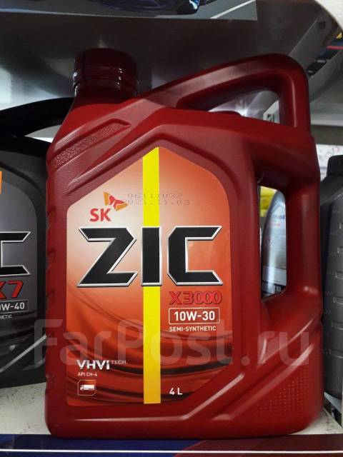 Масло моторное ZIC X3000 10w30 CH-4 (дизель, п/синт. ) 4л 55675 ...