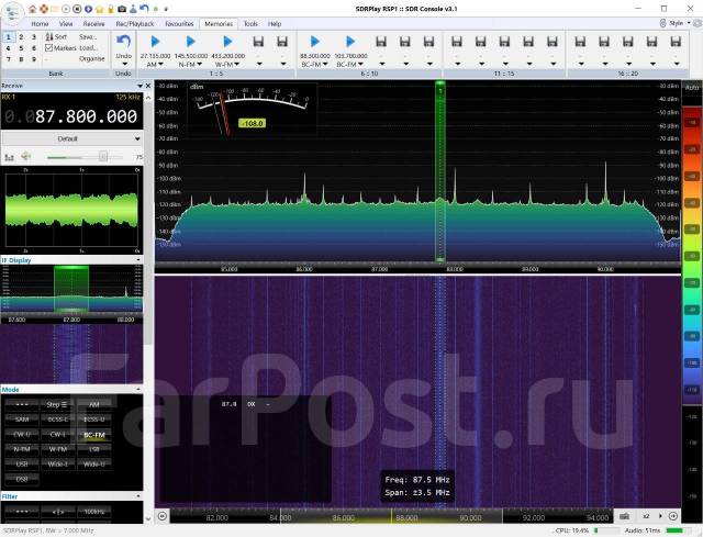 Приемник SDR RSP1 10кГц - 2ГГц msi2500/msi001 USB Type-C - Ресиверы и ...