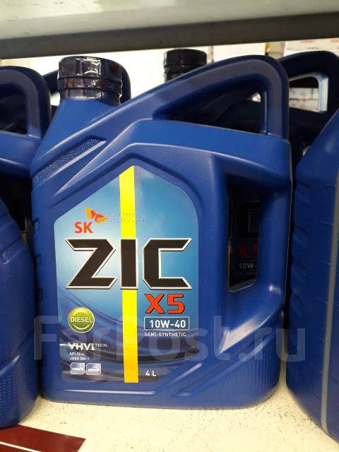 Масло ZIC X5 Diesel 10w40 CI-4/SL 4л 56601, полусинтетическое, 4,00 л ...