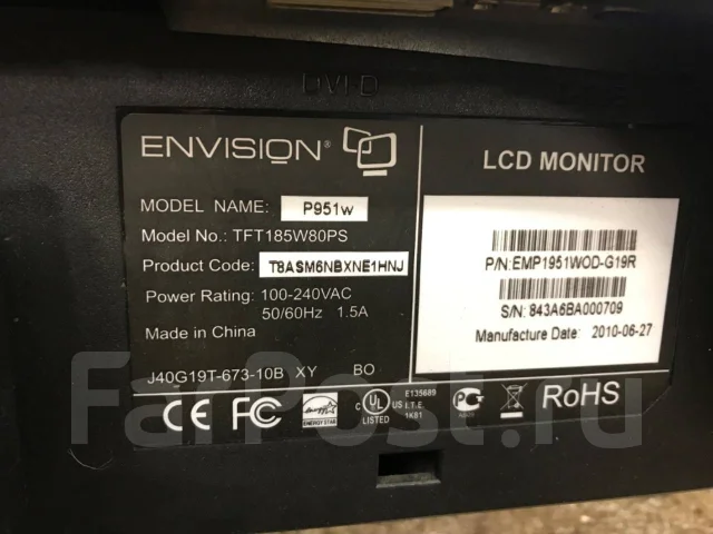 Envision. 18.5", ���������� �� (LCD, LED, QLED) ����