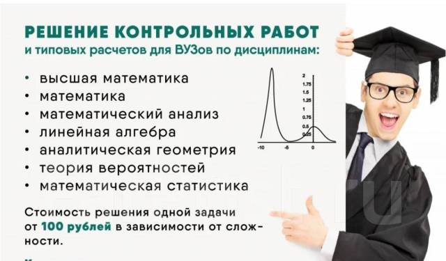 Объявление репетитор по математике образец