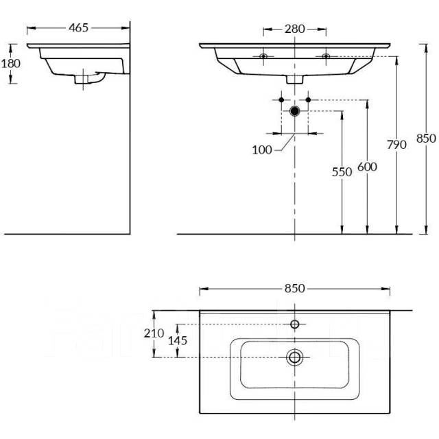 Раковина Kerama Marazzi Piano Подвесная 85 см - Сантехника и ...