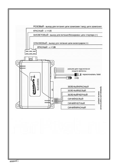 Pantera slk 150sc схема подключения