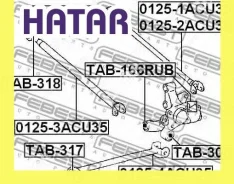 ����������� ����� ��� ������� Febest TAB166RUB TAB166RUB ����