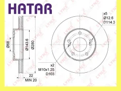 ���� ��������� ������������� 280x22 ����� Lynxauto BN1106 BN1106 ����