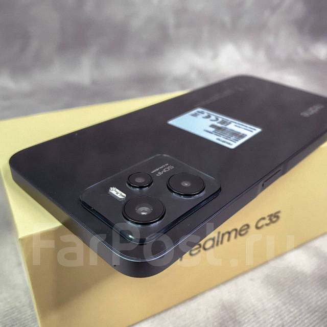 Realme C35 4ГБ+64ГБ Чёрный! Ростест! NFC! +BT Наушники, 64 гб, 6.60 ...