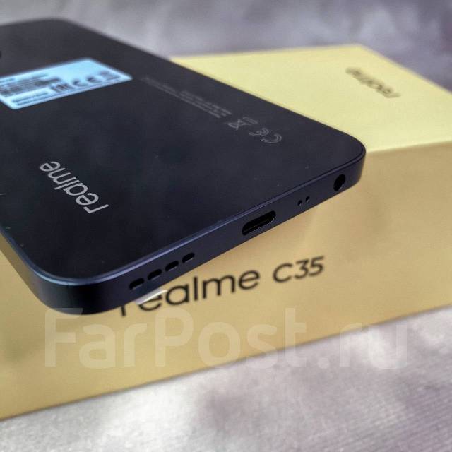 Realme C35 4ГБ+64ГБ Чёрный! Ростест! NFC! +BT Наушники, 64 гб, 6.60 ...