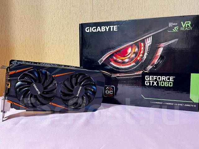 Видеокарта Gigabyte GeForce GTX 1060 OC GV-N1060WF2OC-6GD плюс Подарок ...