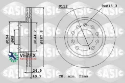 ���� ��������� VAG A3/Altea/LEON/Karoq/Octavia/SU�PERB/Beetle/Caddy/GOLF/Jetta Sasic 6106024 6106024 ����