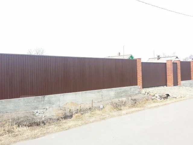 Монтаж забора из профлиста под ключ, откатные и распашные ворота в Артеме