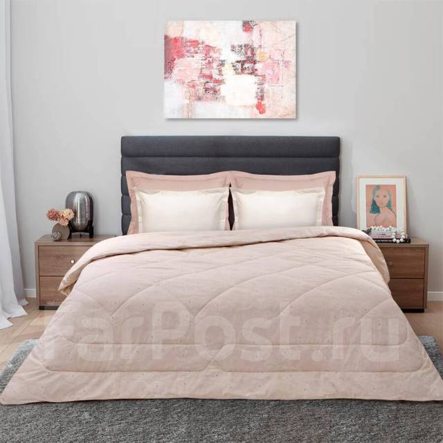 Одеяло 100% хлопок поплин всесезонное лён хлопок 300 гр/м евро 200х220 ...