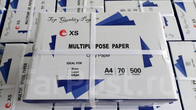 Офисная бумага А4 70гр 500 листов 5 пачек в коробке Китай. В наличии ...