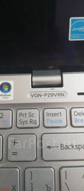 Sony VAIO VGN-P29VRN. 7", 1,3����, ��� 2048 ��, ���� 128���, WiFi: 1, Bluetooth: 1, ����������� �� 4��. ����