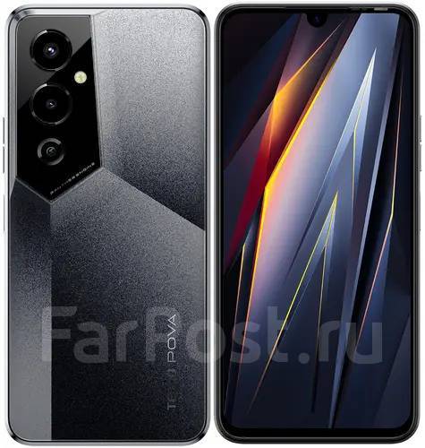 Смартфон Tecno POVA 4 Pro, 256 гб, 6.70", серый, 3G, 4G LTE, Dual-SIM ...