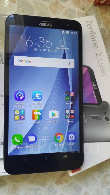 Смартфон асус, 32 гб, 6.10", моноблок, черный, 3G, 4G LTE, б/у, в ...