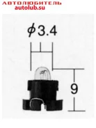 ����� T3.4 14V 0.8W � �������� 1592 Koito 1592 ����
