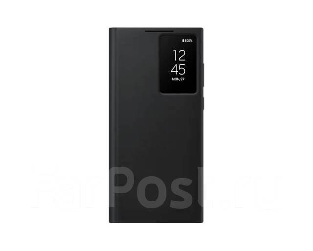 Оригинальный чехол книжка Samsung Clear View для Galaxy S22 Ultra черн ...