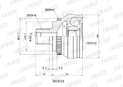 ���� ������� 38/30 ABS 45 �������� ��� AUDI A6 4A AUDI 100, AUDI 80 inko 301012a 301012A ����