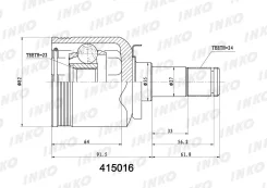 ���� ���������� 24 22 �������� ��� LADA Samara LADA, LADA Priora, LADA 2111 LADA inko 415016 415016 ����