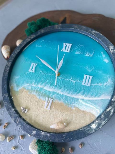 Часы или картина из эпоксидной смолы в тематике Море, всем, новый, под  заказ во Владивостоке