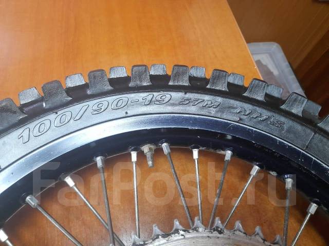 Колесо заднее на мотоцикл Yamaha 100/90-19 57M, б/у, в наличии. Цена ...