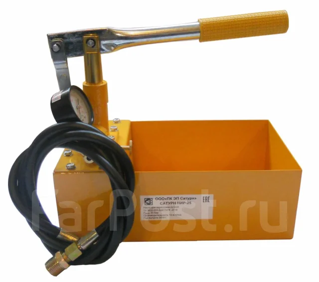 Насос испытательный Сатурн НИР-25 ручной для опрессовки - Сантехника и ...