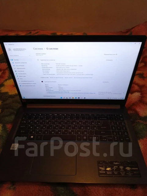 Acer Aspire 5 A515-55. ��� 8 ��, ���� 256���, WiFi: 1, Bluetooth: 1 ����