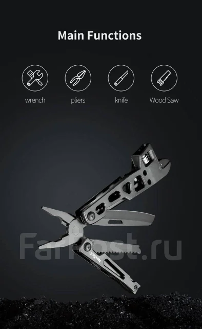 Мультитул NexTool Multi-function Wrench Knife Black (NE20145), 16-в-1 ...