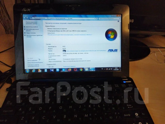 Asus Eee PC 1015. 10.1", 1,7����, ��� 1024 ��, ���� 250���, WiFi: 1, Bluetooth: 1 ����