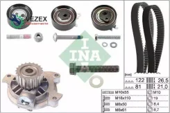 ������ ��� [122x26,5 + 081x21] + 3 ������ + ����� VW T4/LT 28-35/28-46 2.5TDI 95-06 INA 530048430 530048430 ����