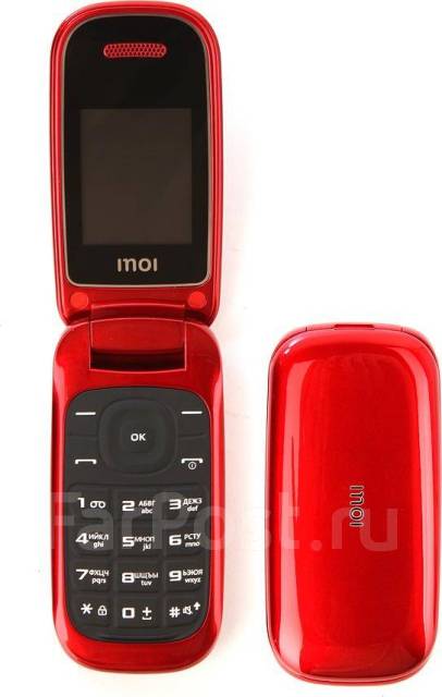 Телефон INOI 108R Red, до 8 гб, 1.80", раскладушка, красный, Dual-SIM ...