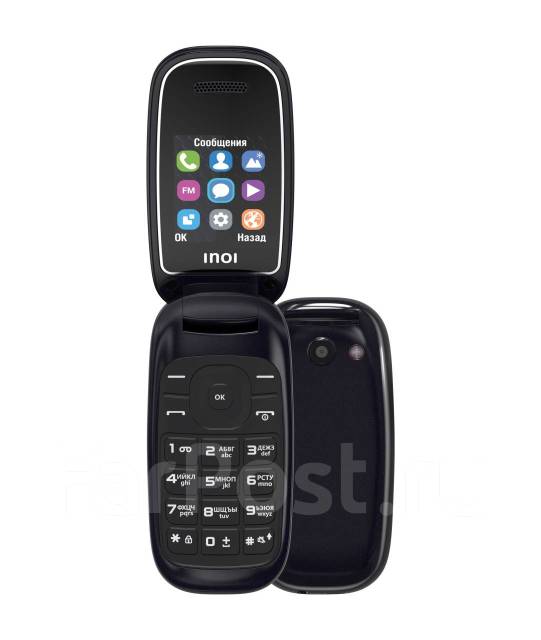 Телефон INOI 108R Black, до 8 гб, 1.80", раскладушка, черный, Dual-SIM ...