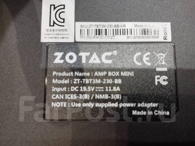 NVidia GeForce 1060(3gb), внешняя видеокарта для ноута, ZOTAC AMP BOX ...