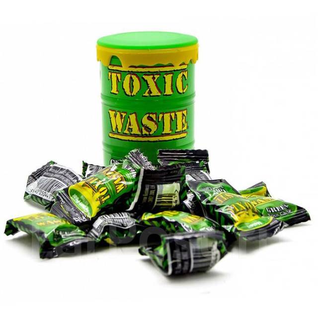 Кислые конфеты Toxic waste красный