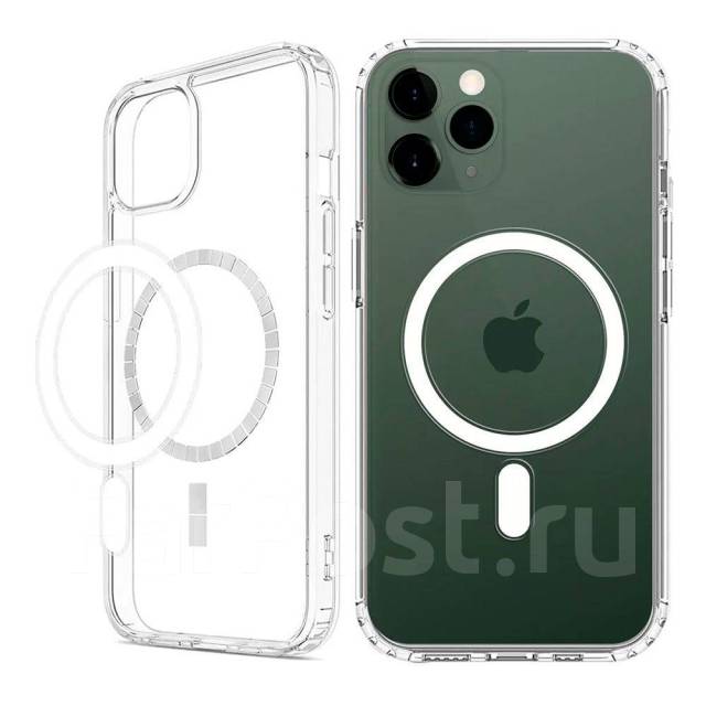 Чехол с MagSafe для Apple iPhone 13 Pro Max, прозрачный, силиконовый ...