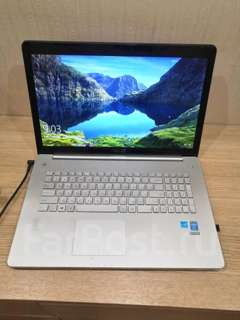 Asus N750JK. 17.3", 2,5����, ��� 16 ��, ���� 1 000���, WiFi: 1, Bluetooth: 1 ����