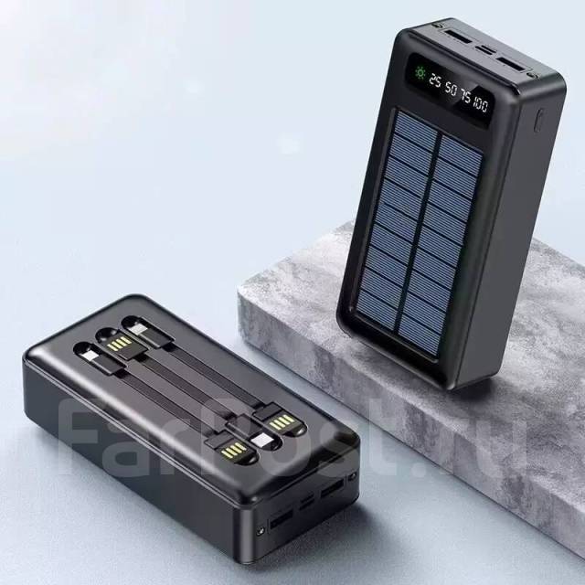 Внешний аккумулятор на солнечной батарее, Пауэрбанк,50000mah Товарка ...