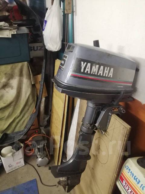 Мотор лодочный Yamaha 5, 5,00 л.с. S (381 мм), 1995 год, бензиновый, 2 ...