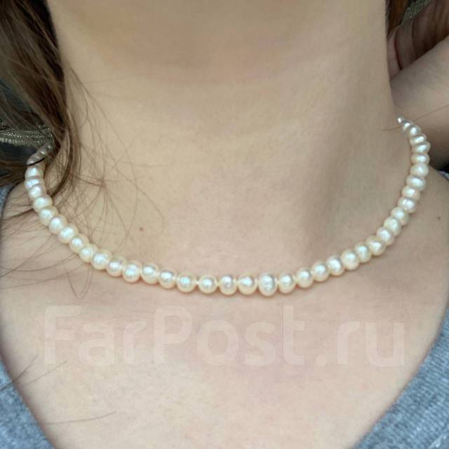 Колье-чокер из натурального жемчуга, новый, в наличии. Цена: 1 000₽ во ...