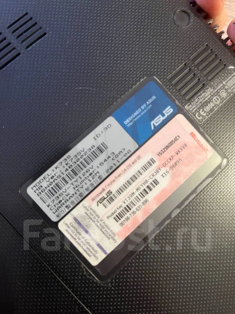 Asus K73SV. 17.3", 2,3����, ��� 4 ��, WiFi: 1, Bluetooth: 1, ����������� �� 1��. ����