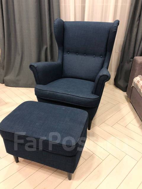 Кресло с пуфиком из Икеа Strandmon - Мебель во Владивостоке
