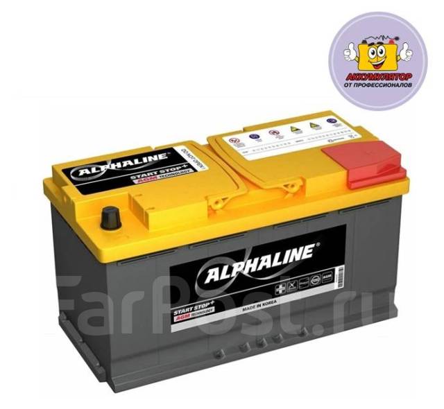 Alphaline AGM 59520 (95А/ч, 850А), обратная (левое), 95 А.ч. 850 А. L5 ...