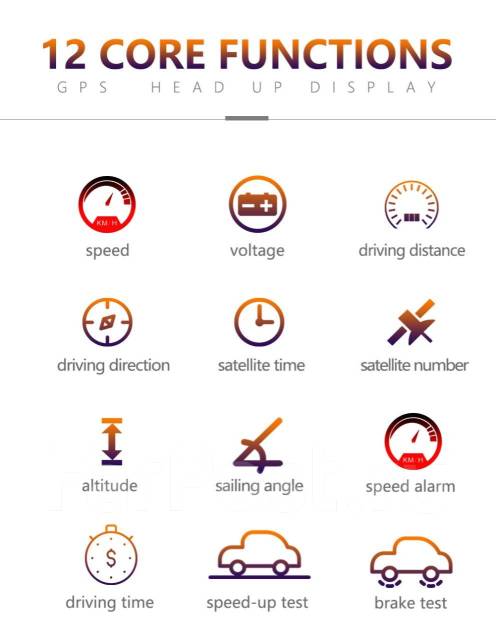 Автомобильный бортовой компьютер и автосканер Vjoycar P12 (HUD) OBD2 ...