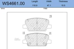 ������� ��������� �������� | ��� | Hyundai Santa FE IV (TM, TMA) Jeenice WS466100 WS466100 ����